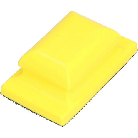 Plaque de ponçage manuelle, bloc de ponçage carré en mousse de polyuréthane avec fermeture auto-agrippante, accessoire de polissage du bois (1/5)
