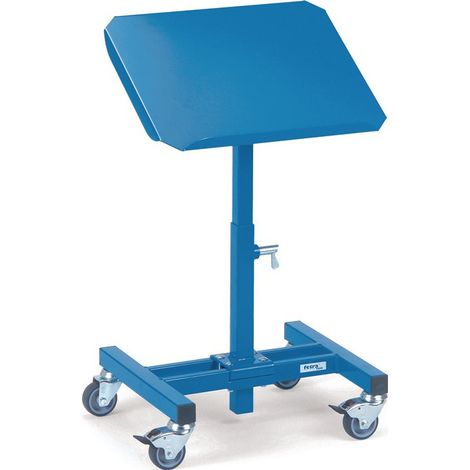 Área de carga del soporte de material L510xA410mm ajustable H.500-775mm azul brillante móvil