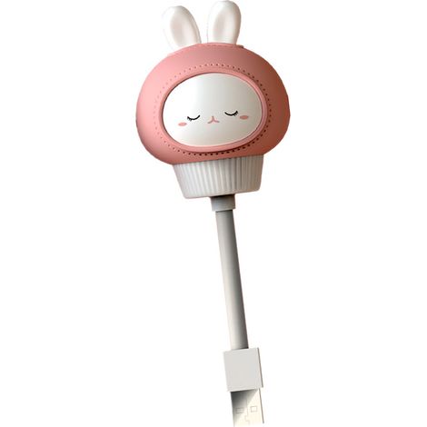 Veilleuse lapin mignonne avec télécommande USB pour nourrir bébé, protection des yeux, à brancher, veilleuse dessin animé en forme d'ours, lapin. (1/5)