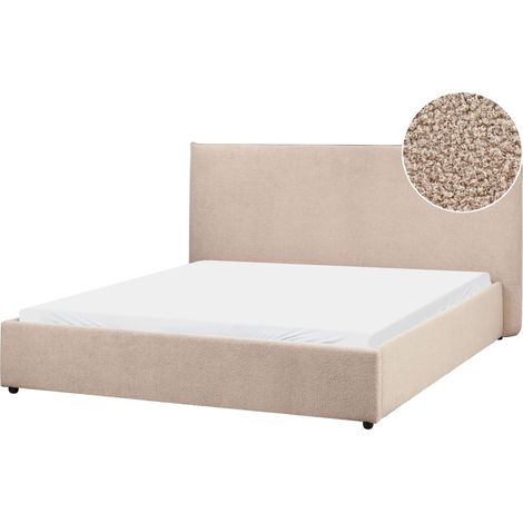 Waterbed Boucle LAVAUR 160 x 200 cm (EU King Size) Taupe (1/5)