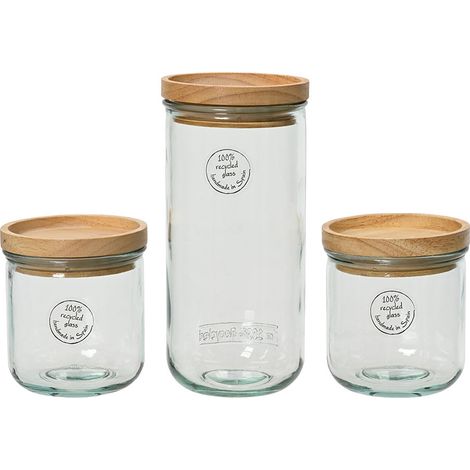 Set de 3 Gläser de Lagerung 100% Recyclingglas de 869702