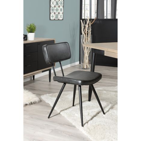 TOM - Lot de 2 chaises noires (1/5)