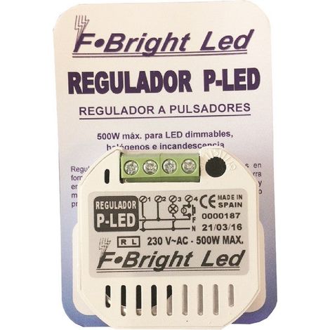 Regulador Led Pastilla para Pulsador Máximo 500W - Inicio de Fase