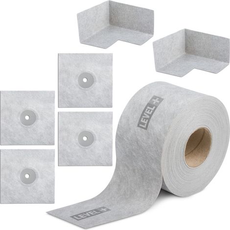 LEVEL+ Bandset Dusche Balkon Dichtband Dichtbahn Duschelement Ecken Profi SET G13 (1/5)