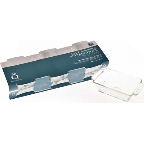 M HOME SET 6 CIOTOLE TONDE IN VETRO 10xH4 CM