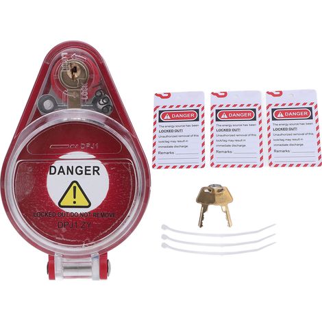 Ortviai Cache-bouton d'arrêt d'urgence verrouillable pour bouton de 22 mm, ABS transparent résistant aux intempéries (1/5)