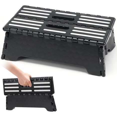 Marchepied pliable 38×22×13 cm, antidérapant pour enfants/adultes, idéal cuisine/salle de bain