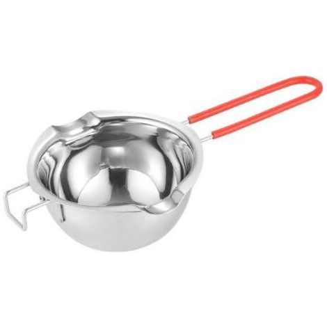 Bain Marie Crucible, 480ml Universal Stainless Steel Boilers, with Heat Resistant Handle, Flat Bottom, for Heating Milk (1/5)