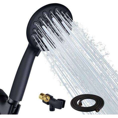 Douchette Américaine 10 Fonctions avec Boosteur d'Eau, Ensemble Pommeau de Douche Haute Pression (1/4)