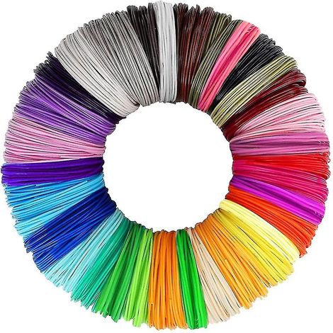 Crea – Recharges de filament PCL 1.75mm – Lot de 30 couleurs aléatoires – Non toxique et biodégradable – Pour stylos d'impression 3D