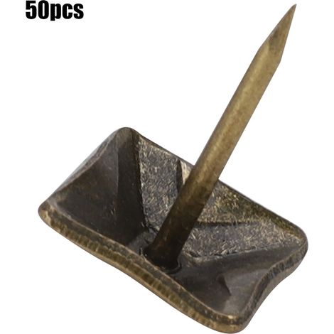 50 Clous Décoratifs Rétro Meubles Porte Cyan Bronze Ferronnerie Quincaillerie 12x18mm (1/5)