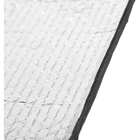Pare-soleil universel aluminium pour voiture, pare-brise avant/arrière, grande dimension 130x60 cm, anti-UV et thermique réflective (1/5)