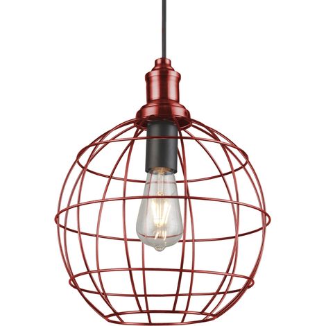 Suspension boule en métal vieil or, Ø 29 cm, design loft (1/3)