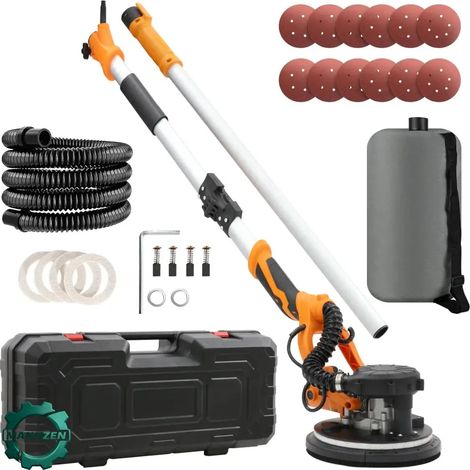 Manuzen - Ponceuse girafe 1250 W avec LED – murs et plafonds — Orange – 1250 W (1/2)