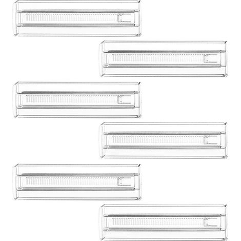 Séparateurs de tiroirs réglables transparents 6 pièces, séparateurs de rangement extensibles pour les conseils de cuisine, de garde-robe et de salle de bain (1/5)