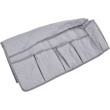 Support de télécommande pour canapé avec poche intégrée, résistant à la poussière et à l'eau, agencement pratique, organisateur d'accoudoirs gris (1/5)