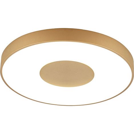 Plafonnier design, Grande lampe de plafond Coin LED Or en Plastique, MANTRA (1/5)