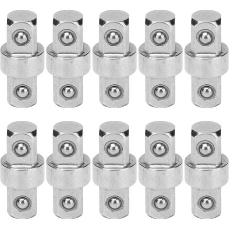 10 pièces connecteur de clé 3/8 pouces en acier inoxydable adaptateur de clé à double extrémité outil de conversion pour le réglage et l'extension de la clé les mécaniciens (1/5)