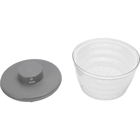 Essoreuse à salade 4L, bol à fruits et légumes automatique compact, sèche-légumes pour la cuisine, gris (1/5)