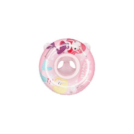 Bouée de natation gonflable pour bébé 60 avec poignée, motif sirène rose –