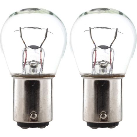 2x Ampoule 12V 15W BA15D transparente Voiture Remorque Tracteur Engin agricole Universel Eclairage Lumière (1/2)