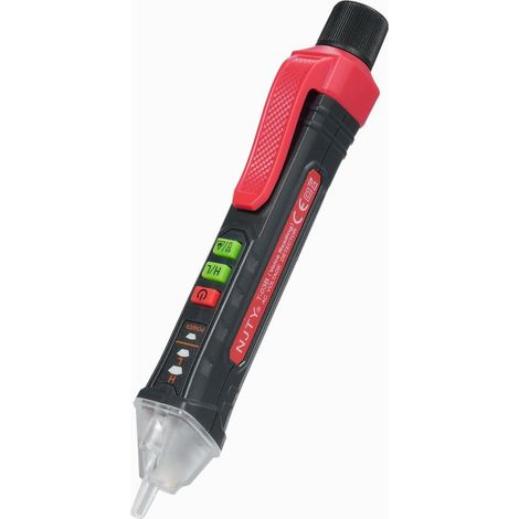 Détecteur de Tension sans Contact NJTY T-03B avec Double Plage 12V-1000V, Signal Lumineux et Sonore, Lampe Torche et Indicateur de Point de Rupture (1/5)