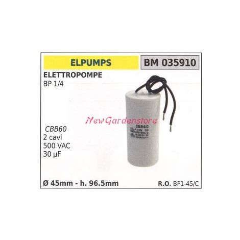 Condensador ELPUMPS sierra eléctrica BP 1/4 035910