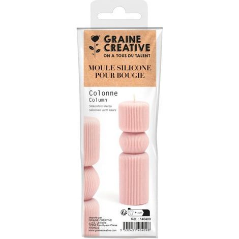 MOULE BOUGIE SILICONE -COLONNE ANTIQUE