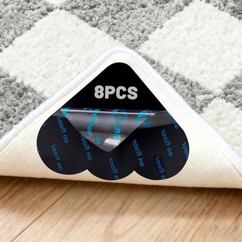 8PCS Gripper Tapis, Anti-Dérapant Réutilisable, Forme Nuage, Pour Parquet Carrelage Stratifié (1/5)