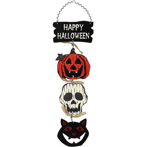 1 panneau de bienvenue pour décorations d'Halloween