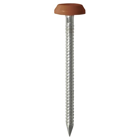 TIMCO Polymer Headed Nails A4 Stainless Steel Clay Brown - 50mm