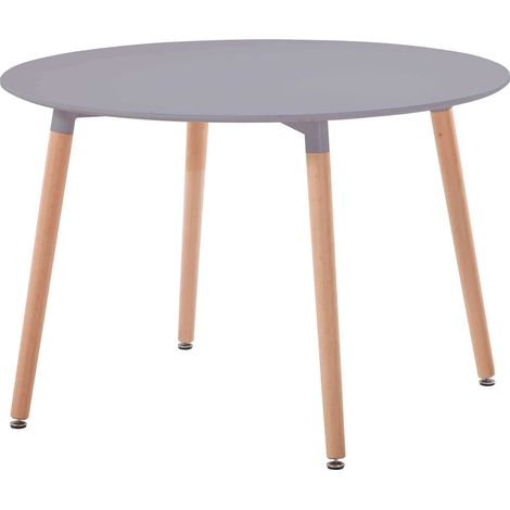 Tavolo da interno Ø120 cm in legno con piano in mdf Orléans - Gray (1/4)