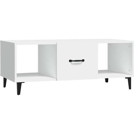 Maison Exclusive - Tavolino da Salotto Bianco 102x50x40 cm in Legno Multistrato (1/5)