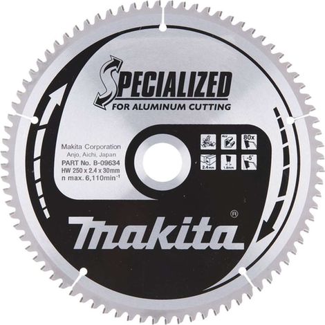 Makita - Sägeblatt Aluminium, 250x30 mm, 80 Zähne B-33308