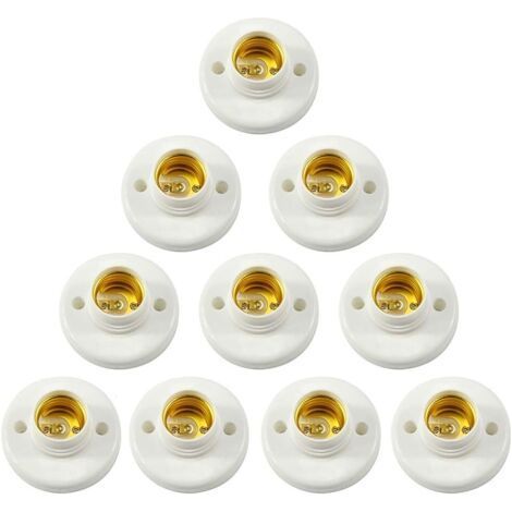 Douille de lampe E27 en plastique à vis, support mural pour ampoule LED, adaptateur convertisseur pour ampoule E27, douille (1/5)
