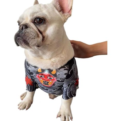 Vêtement pour Chien Garçon Costume en Coton à Motif Dragon Vêtement Respirant pour Animal de Compagnie Adapté à Toutes Saisons Printemps Été Automne Hiver en Extérieur Célébration (1/5)
