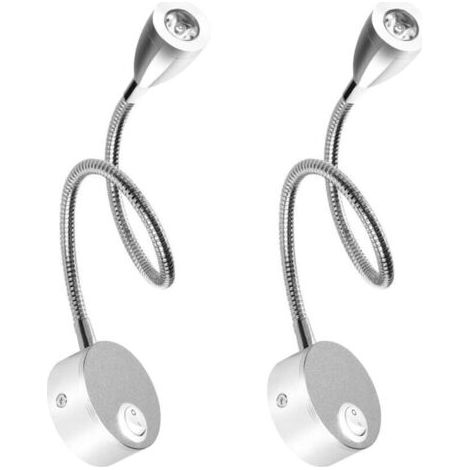 [JAMAIS UTILISÉ]Lampe Chevet Murale 2 Lumières Applique Liseuse LED Col de Cygne Lumière 3W, 3000K Blanc Chaud Lampe d'établi (1/5)