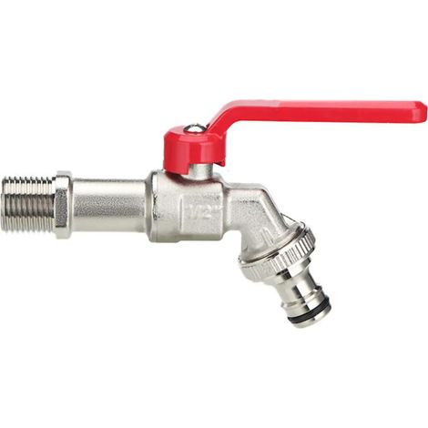 Robinet antigel INF – Tête de jet unique 1/2 x 3/4 (filetage allongé 1/2 pouce, rouge) (1/5)