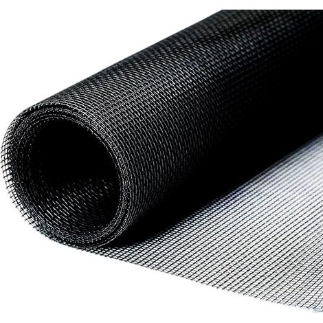 Moustiquaire enroulable pour fenêtres, 200 cm x 120 cm, découpable sur mesure, idéale pour portes, fenêtres et portes-fenêtres, protection contre les insectes Moustiquaire enroulable, noire (1/4)