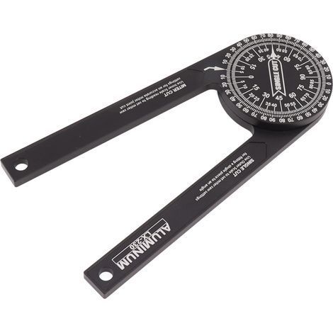 Winkelmesser für Gehrungssägen, präzise, lasergeätzte Doppelskala, Aluminiumlegierung, Messwerkzeug für Holzbearbeiter (1/5)
