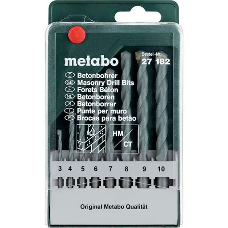 Metabo - Set di punte da trapano per calcestruzzo da 8 pezzi 627182000