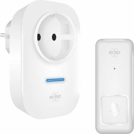 ELRO DB4000 Set di campanello cinetico wireless – con ricevitore plug-in con presa di corrente – Non richiede batterie (1/5)