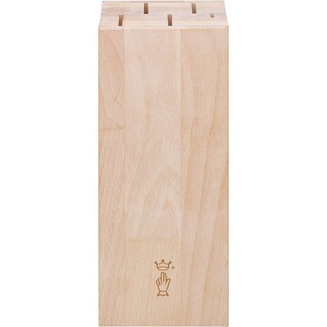 Bloc de Rangement pour Couteaux en Bois de Hêtre - Design Sobre et Élégant - Vos Couteaux de Cuisine Toujours à Portée de Main et Protégés - pour 5 Couteaux (1/5)