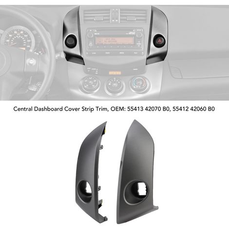 Embellecedores del salpicadero compatibles con RAV4 (2006-2012) - Par de embellecedores laterales para el panel central en ABS (1/5)