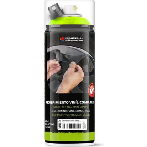 Spray de lámina de caucho líquido para llantas 400 ml Amarillo flúor MTN Industrial (1/4)