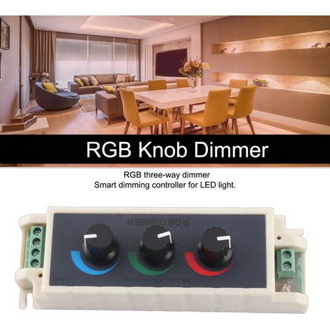 Variateur à Potentiomètre RGB pour LED avec Contrôle Intelligent DC 12‑24V - 3‑Channels (1/5)