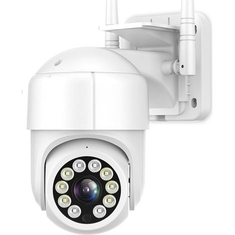 Caméra de sécurité à Domicile Caméra IP 4G 5MP HD PTZ caméra extérieure sans Fil sécurité caméra de vidéosurveillance Suivi Automatique Surveillance vidéo P2P Carte SIM(1080P WiFi Version) (1/5)