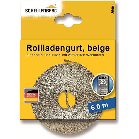 Schellenberg - Rolladengurt 23mm/6,0 m beige - 36001 (1/4)