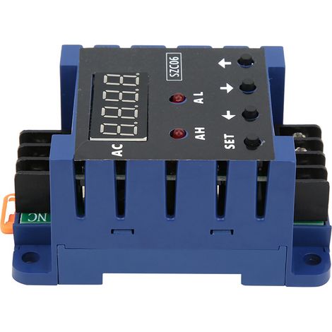 Ampèremètre numérique SZC06 pour courant alternatif, plage de mesure 0,3–50 A, limites supérieure et inférieure, temporisation d'alarme, relais de détection, 110–220 V CA (1/5)