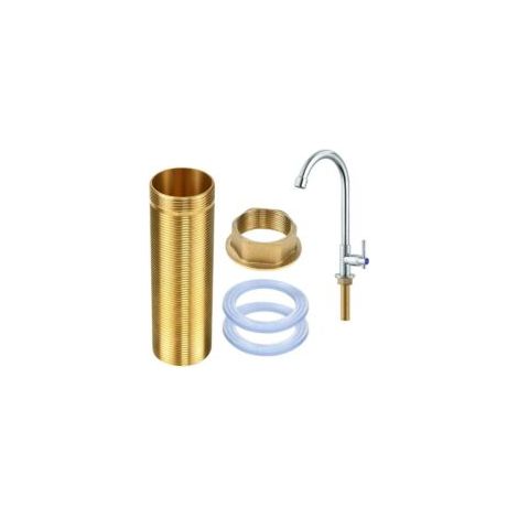 Kit de reparación de grifo, grifo mezclador Wasserhahn Verlängerte Hohe 1, kit de accesorios de fijación roscados de latón para reparación de grifos (M32-100mm)